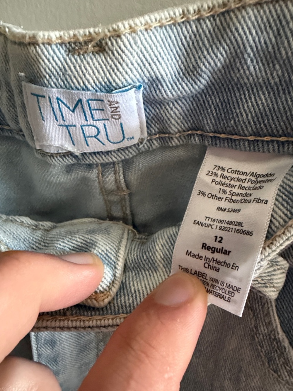 Time and Tru Light Blue Boyfriend Jeans - Picture 2 of 4